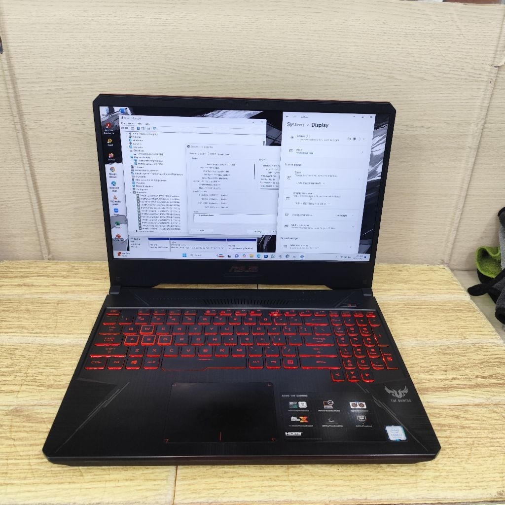 Laptop Second Asus Tuf Gm Fx505gd Core i7-8750h Ram 8gb Ssd 256gb Gtx 1050