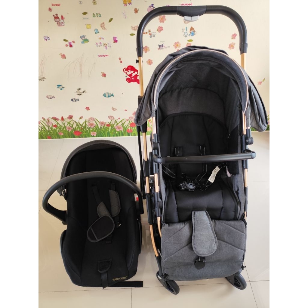 Stroller BabyDoes Pronto RTS + car seat (Preloved)