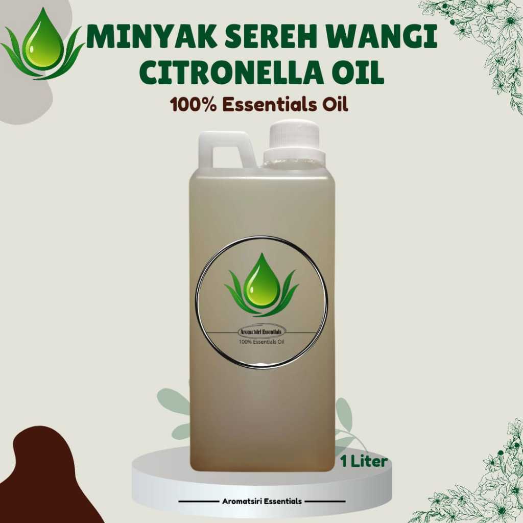 Minyak Sereh Wangi Asli - Citronella Oil 1 Liter Murni | Aromatsiri Essentials