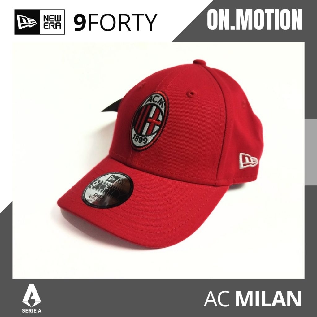 KIDS AC Milan 940 NEW ERA Merah Topi Baseball