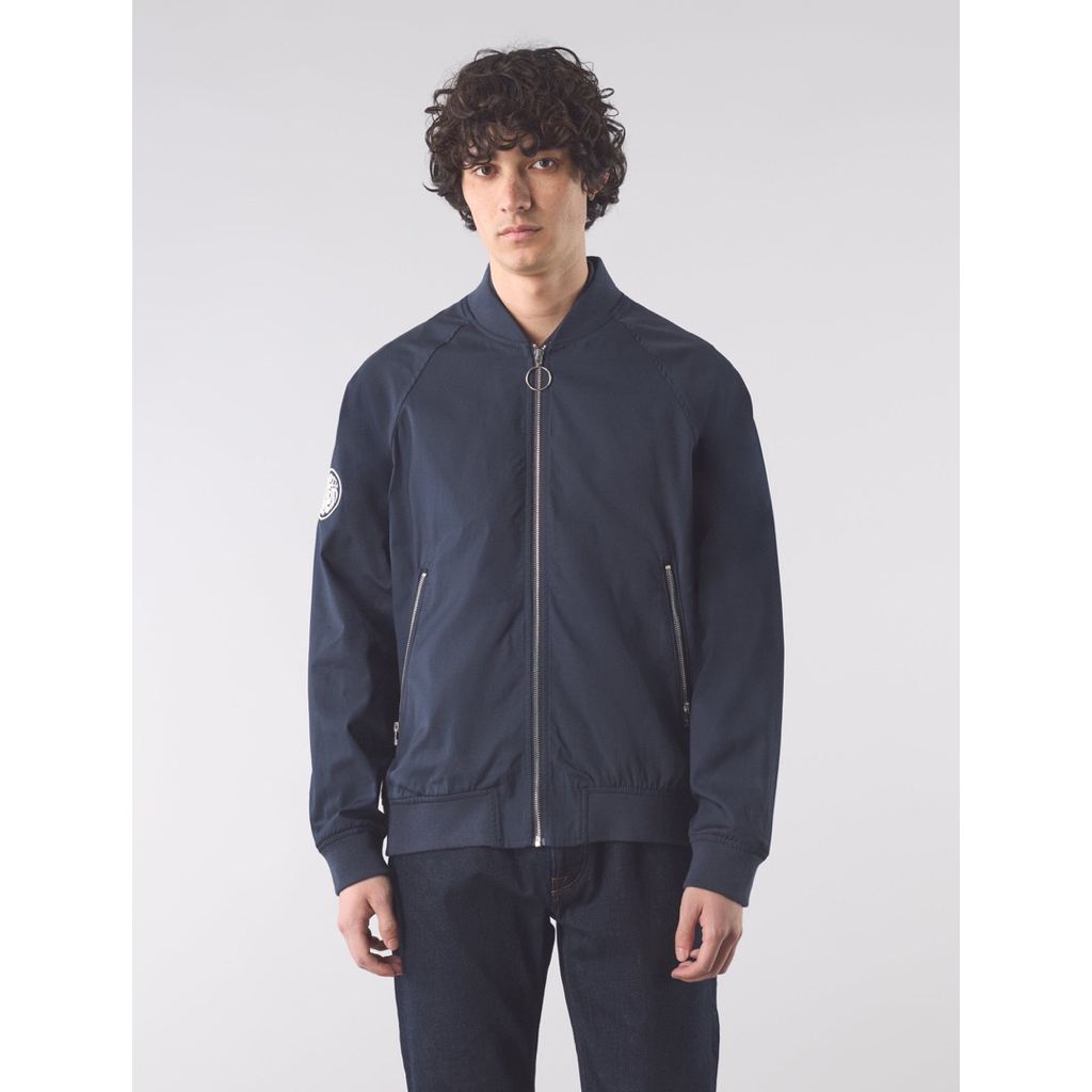 Pretty Green Altrincham Bomber Jacket In Navy