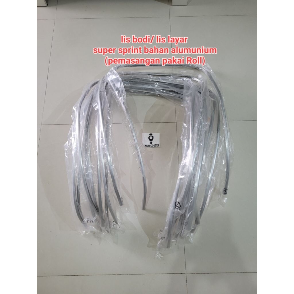 lis layar alumunium lis bodi vespa super sprint