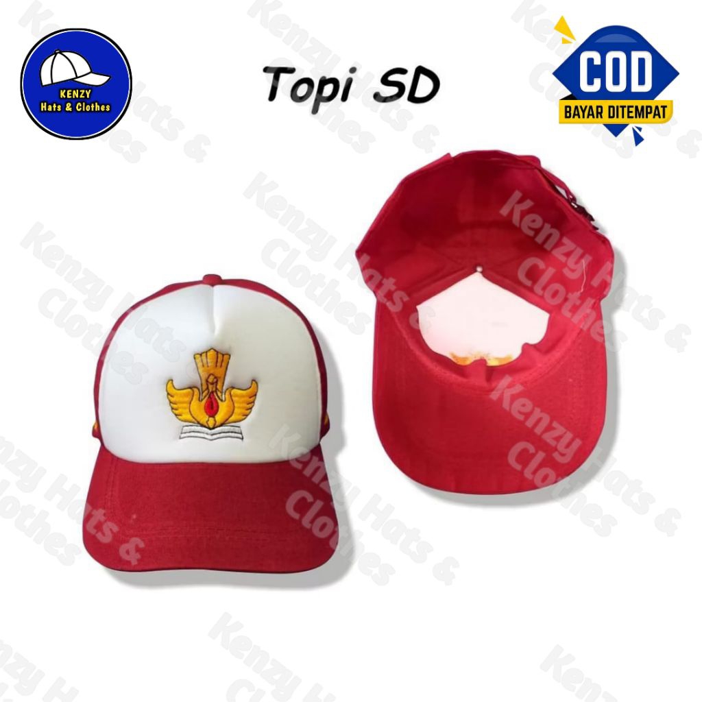 Topi Sekolah SD - Topi Sekolah SMP - Topi Sekolah SMA - Topi Sekolah upacar bendera - Topi sekolah c
