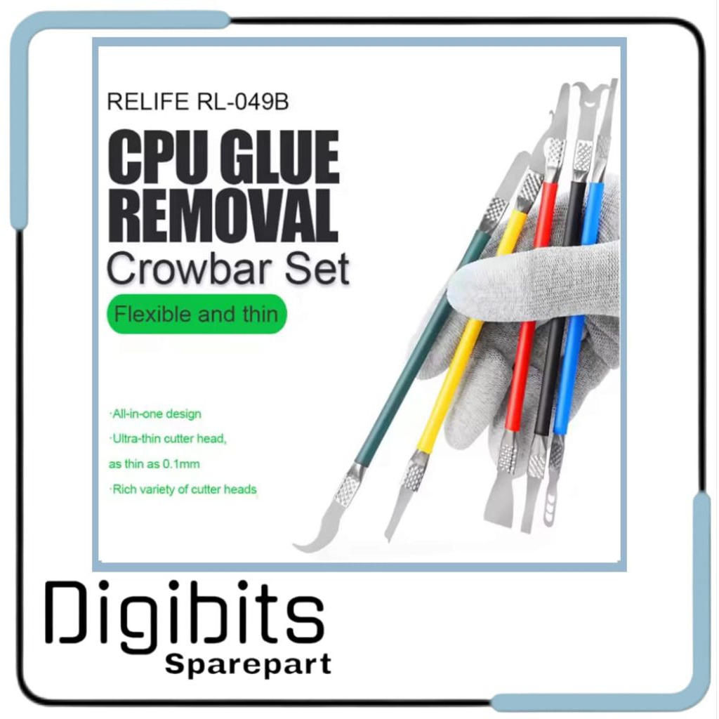 PISAU IC RELIFE RL-049B / Pisau Congkel IC / CPU Remover Tools / Alat Buka LCD Touchscreen Lentur Ti