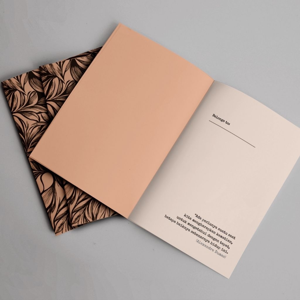 

KRAFT COVER NOTEBOOK MOTIF-BUKU CATATAN A5-BUKU TULIS MOTIF QUOTES SASTRA