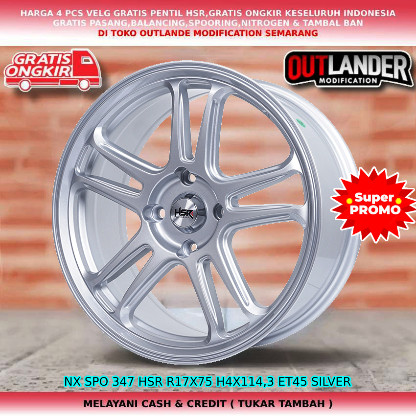velg promo r17 untuk mobil Cefiro Galant Hiu Colt Eterna Galant Visto Pride dll hsr nx spo r17