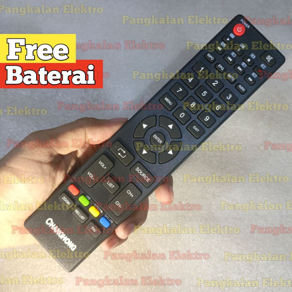 REMOTE TV CHANGHONG LED TV DIGITAL TV ASLI ORIGINAL FREE BATU BATERAI AAA REMOT TV CHANGHONG LED DIG
