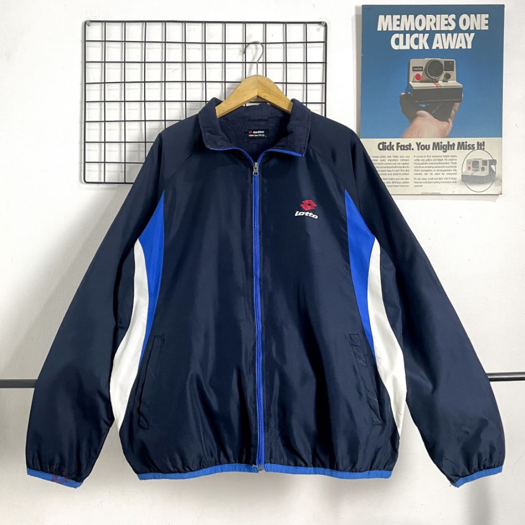 JAKET LOTTO COLORBLOCK SECOND ORIGIANL, JAKET WINDBREAKER LOTTO, TRACKTOP VINTAGE