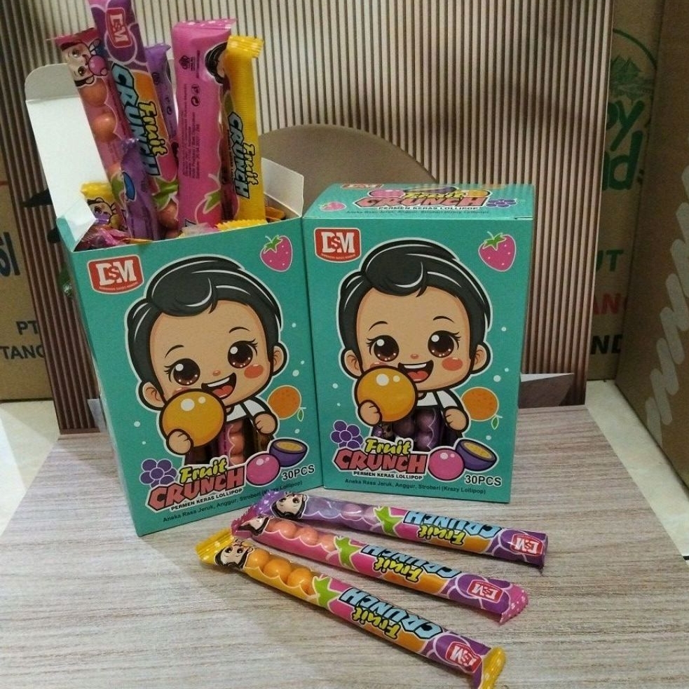 

DSM Crunch Fruit / Permen Keras Lollipop ( isi 30 pcs)