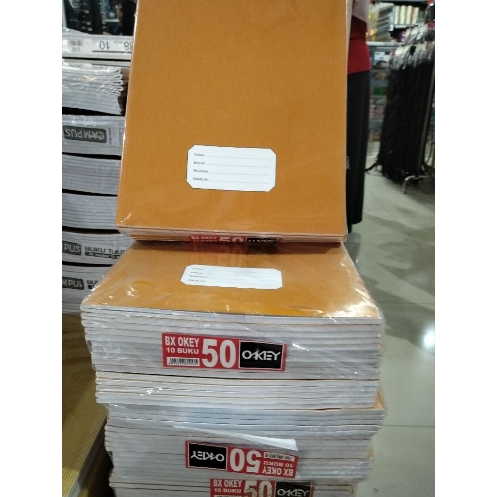 

Buku tulis besar 50 lembar isi 10 pcs buku okey boxi