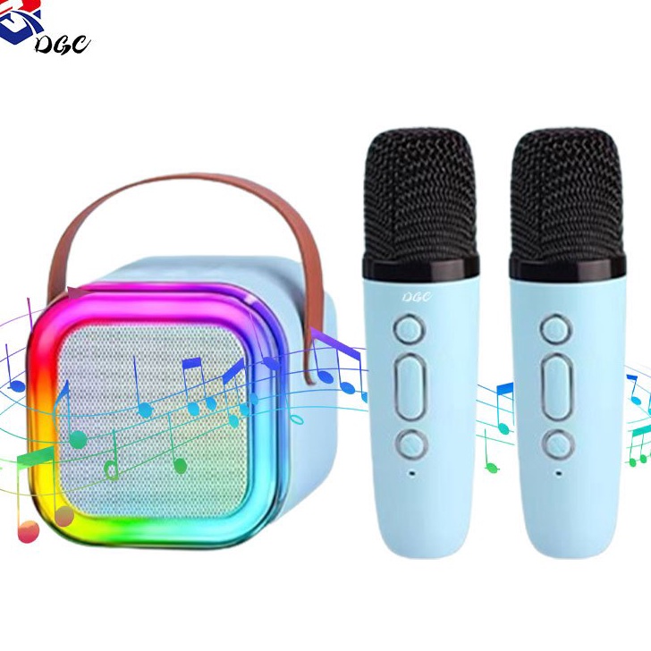 BISA COD  DGC Mini Speaker Bluetooth Karaoke Speaker Mini Bluetooth 2 mic 1 Karaoke Bluetooth Mini F