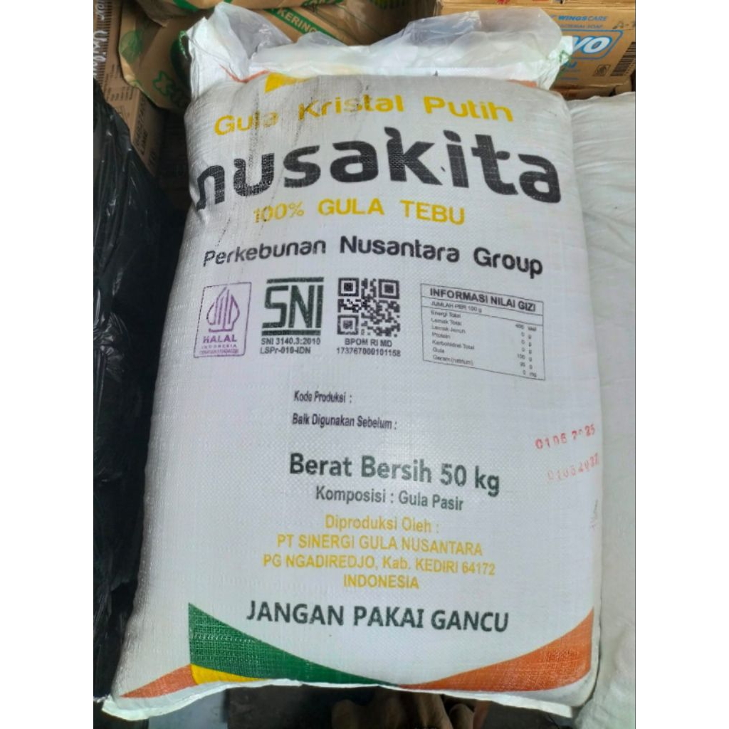 

(TOKO DINA) GULA CURAH NUSAKITA 50kg