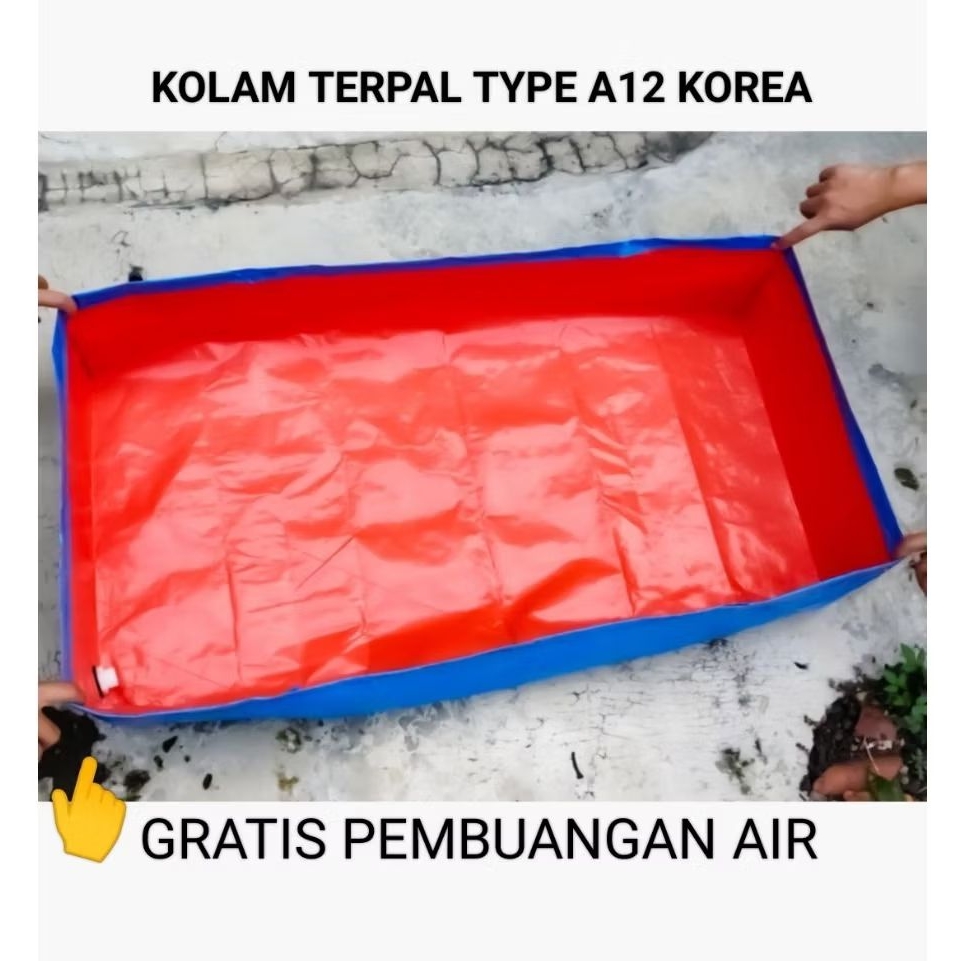 Terpal Kolam Ikan Type A12 Kolam Terpal Tanpa Rangka / Kolam Terpal Mini
