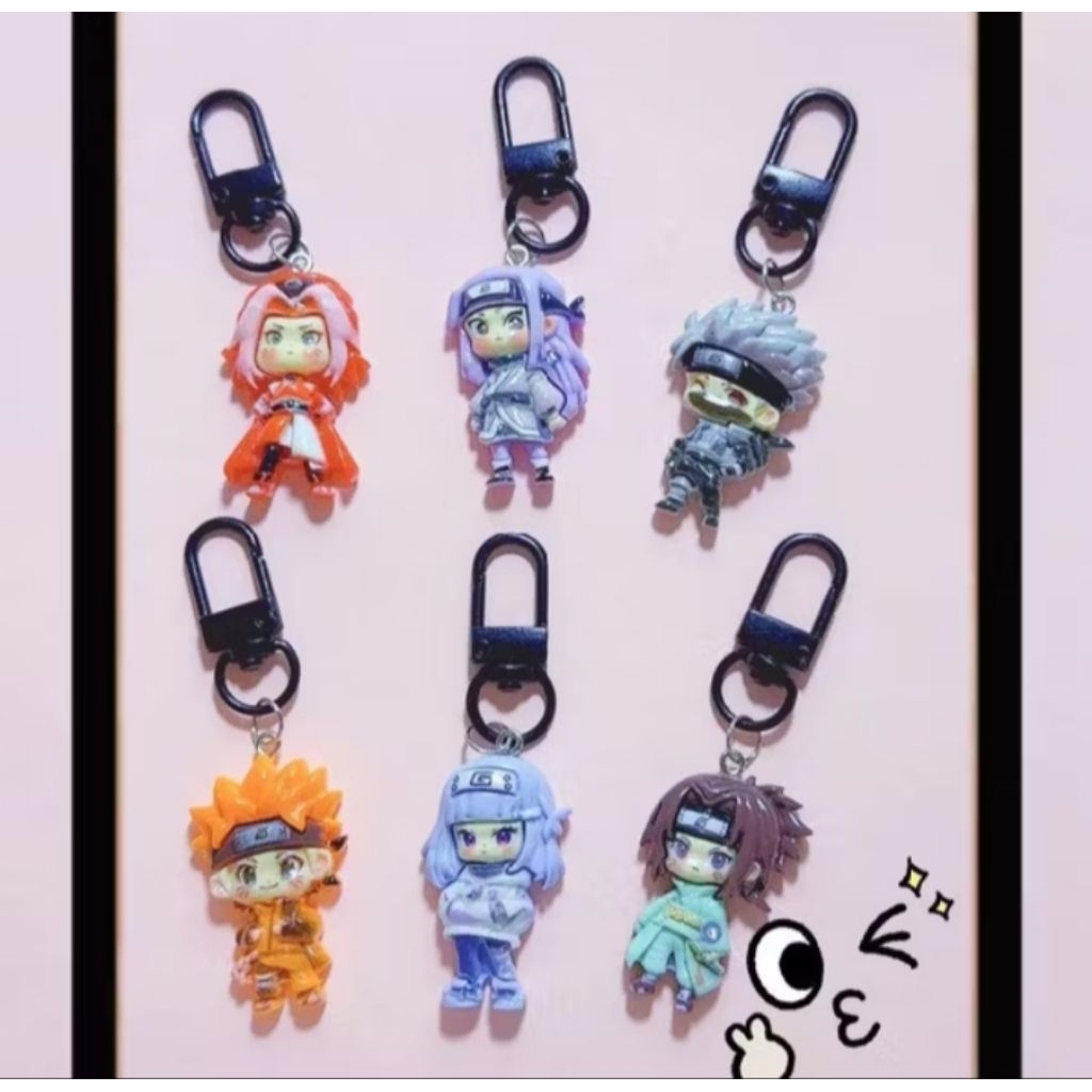 Gantungan Kunci Resin Naruto Ganci Naruto Kakashi Sakura Ganci Souvenir Lucu Termurah