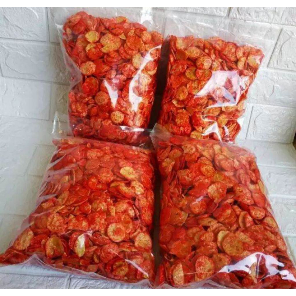 

Opak Medan Pedas Balado Gurih 500 gram/opak medas pedas manis gurih/opak mini/opak singkong sambal balado 1/2 kg