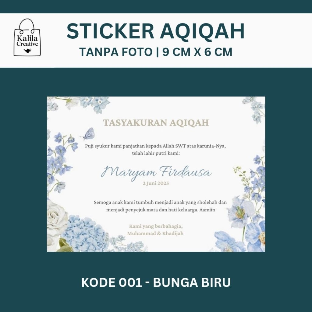 

Sticker Aqiqah Tanpa Foto (sticker nasi kotak)