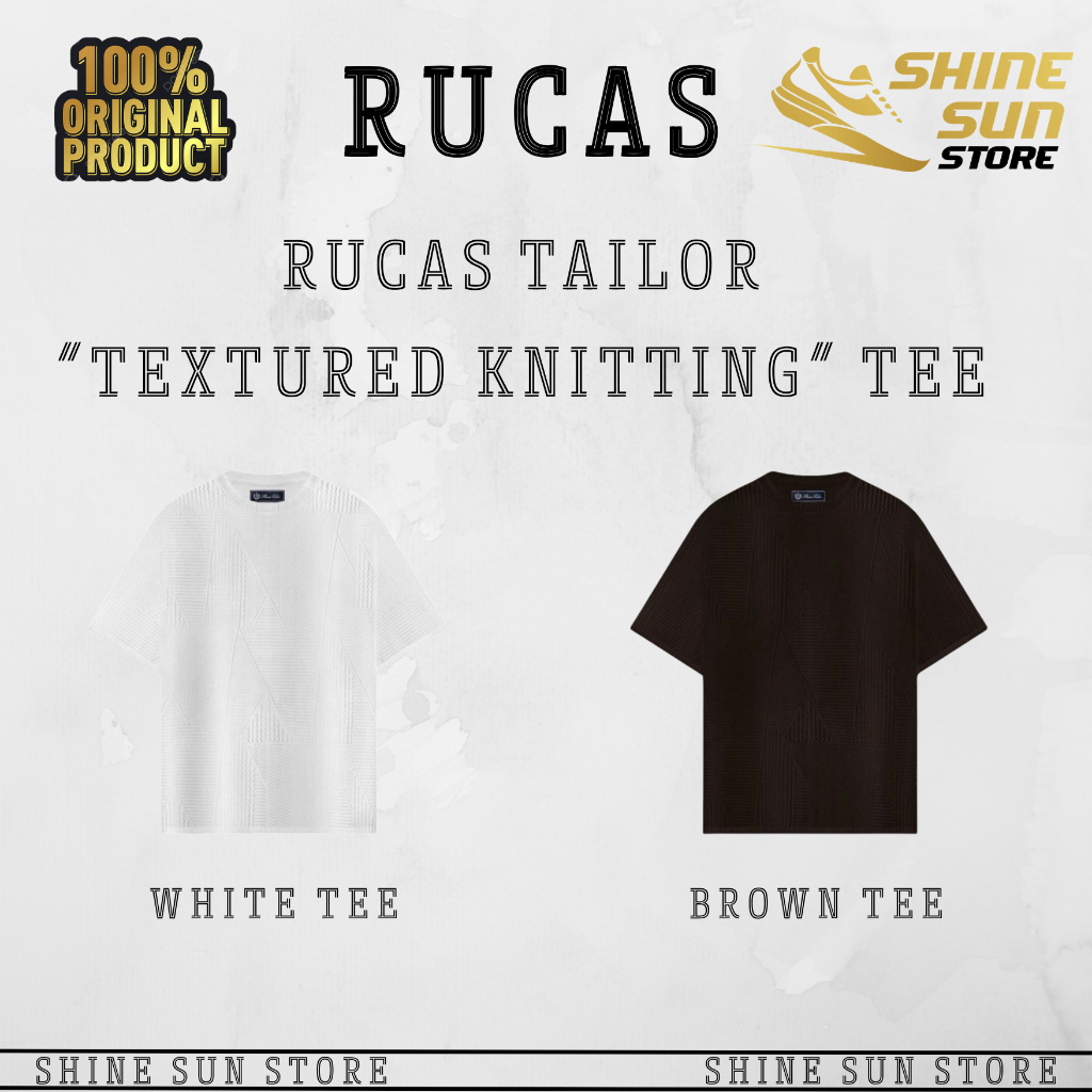 [ORIGINAL] RUCAS TAILOR “TEXTURED KNITTING” WHITE / BROWN TEE EDITION