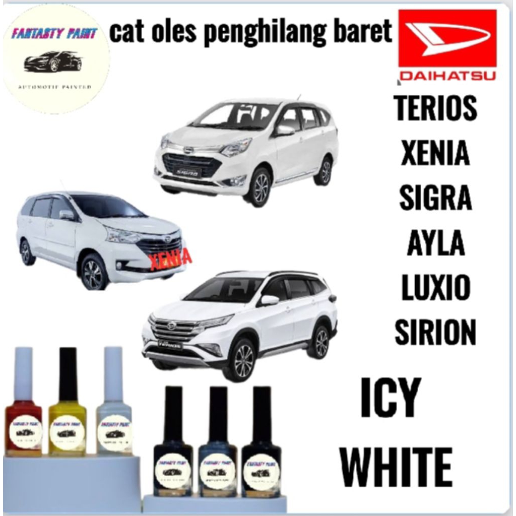 CAT OLES PENGHILANG BARET MOBIL TERIOS, XENIA,SIGRA,AYLA,LUXIO, SIRION ICY WHITE/PUTIH- TERMURAH BIS