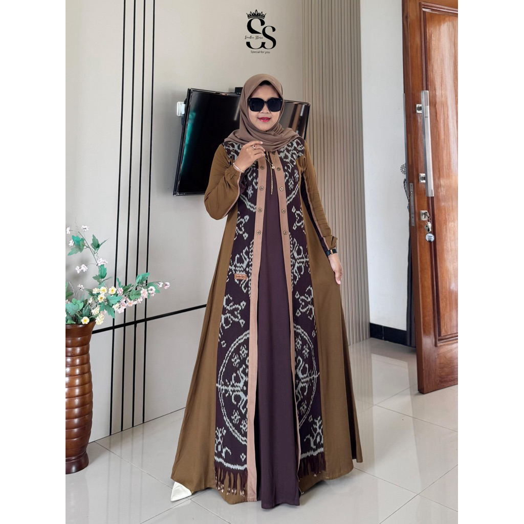 Dress Saulin Terbaru Gamis Twill Uniqlo Ori Saulin Store