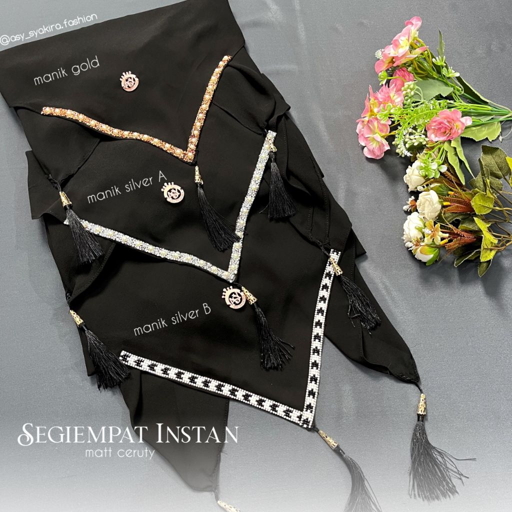 JILBAB SEGIEMPAT INSTAN RESLETING hijab instan ceruty by asy syakira fashion temboro