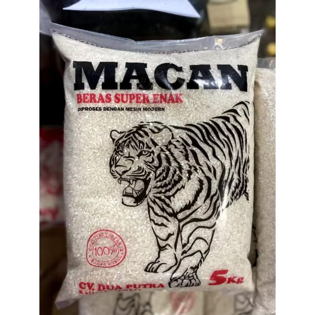 

beras cap macan 5kg promo