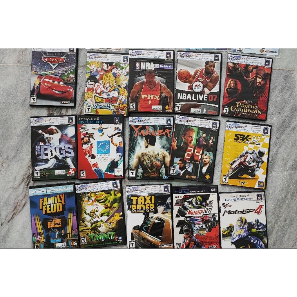 Kaset CD DVD PS2 Winning Eleven Thrilville NBA Gran Turismo hrg utk 10 kaset