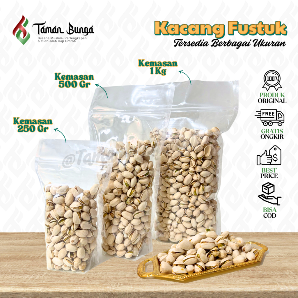 

KACANG FUSTUK ARAB / KACANG PISTACHIO / OLEH-OLEH HAJI UMROH / 1KG