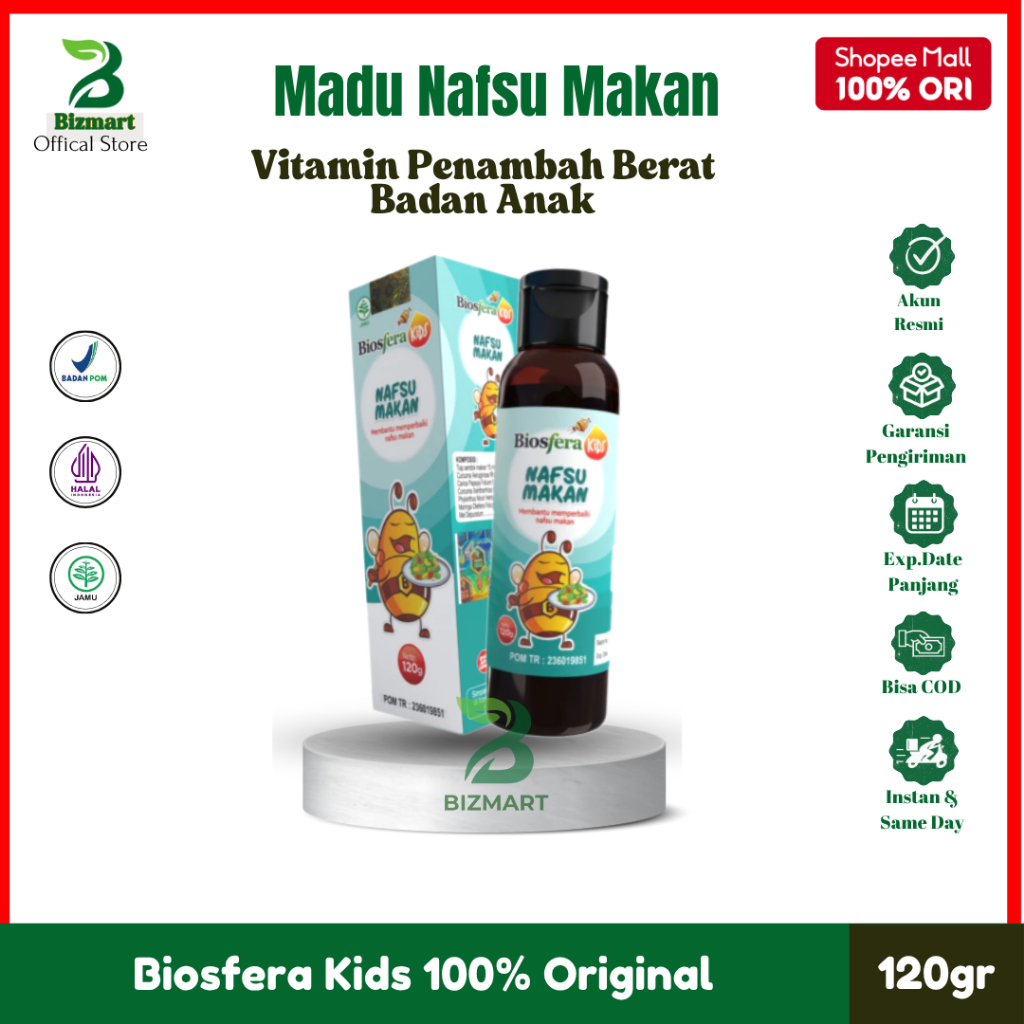 

Madu Nafsu Makan Biosfera Kids | Madu Penggemuk Badan BPOM Untuk Anak Terbukti