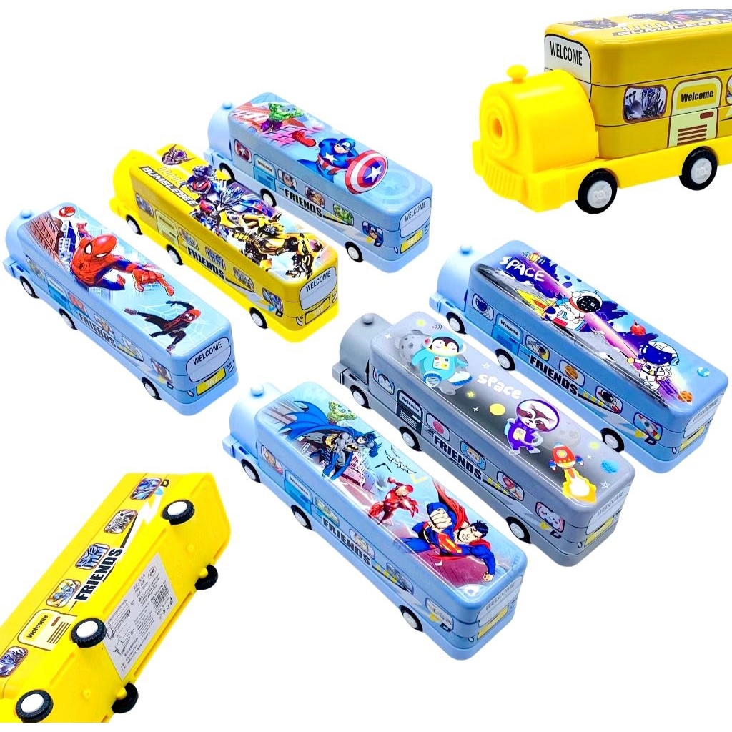

((dian)) tempat pensil model kereta dan bus tepak pensil susun