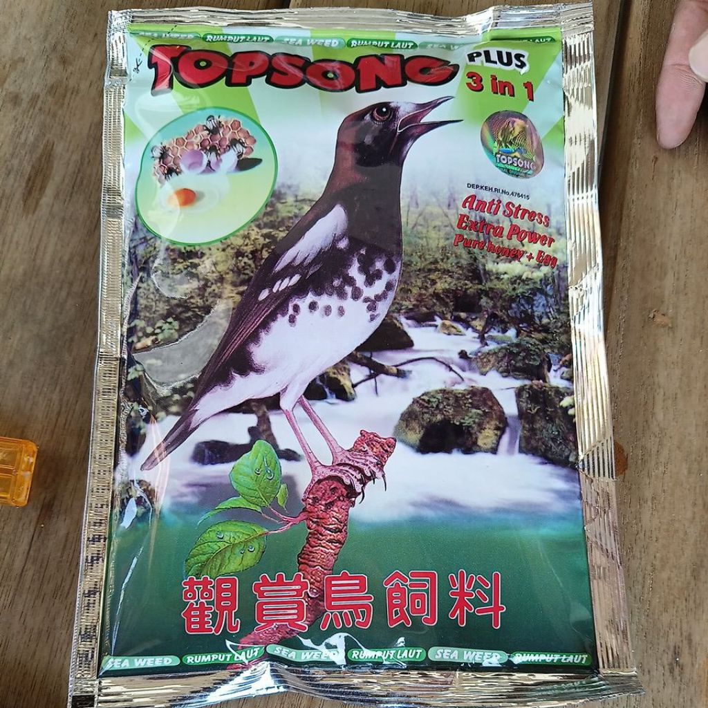 Pur topsong pakan burung terbaik untuk burung kicaua