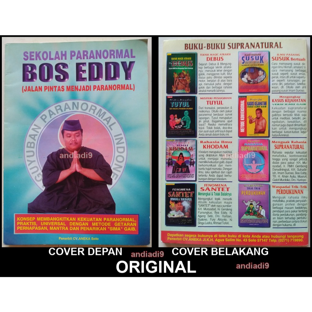 BUKU SEKOLAH PARANORMAL BOS EDDY JALAN PINTAS MENJADI PARANORMAL ORIGINAL