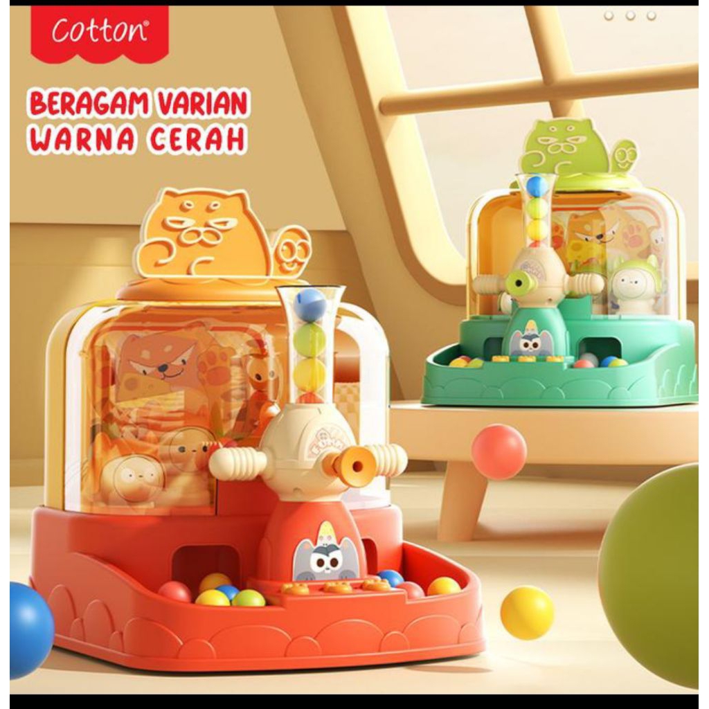 Cotton Maomao Mainan Mesin Capit Boneka Tembak Bola Boneka Mini /Mesin Capit Seperti Timezone