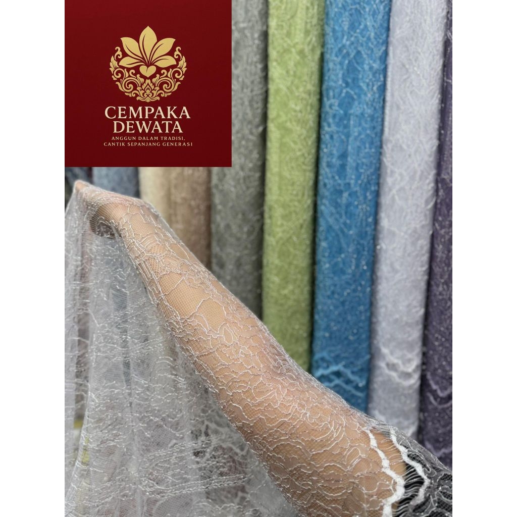 Kain Kebaya Brokat Shantily Metalic Premium