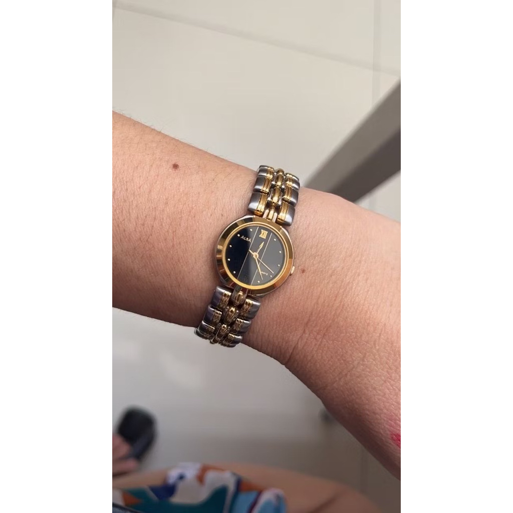 JAM TANGAN WANITA ALBA silver kombinasi jam tangan wanita alba original