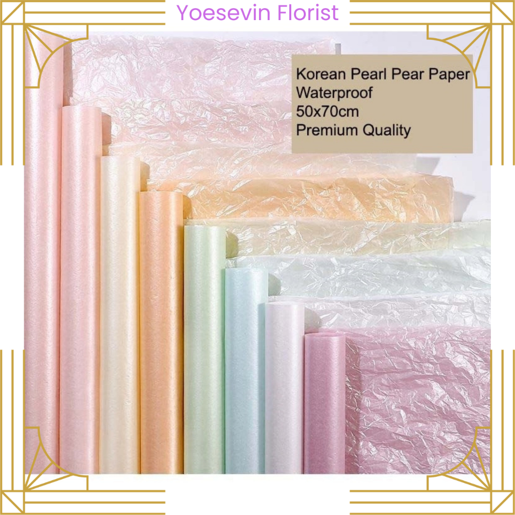 

KB6255 Flower Wrapping Korean Pearl Pear Paper Tissue Kertas Buket Ecer Per Lembar