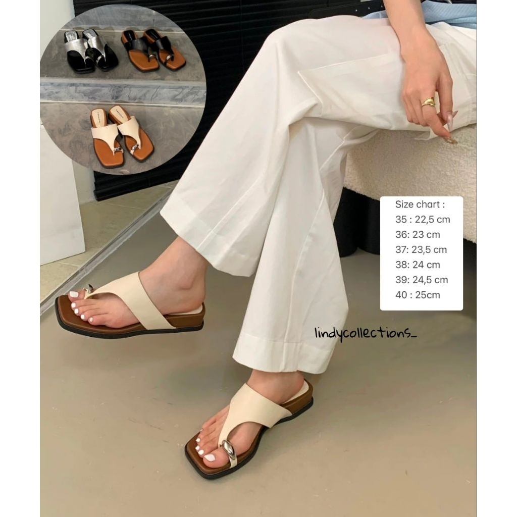 Sandal Jepit Silver Wanita Import China Good Quality| Sandal Jepit Fashion Wanita Import