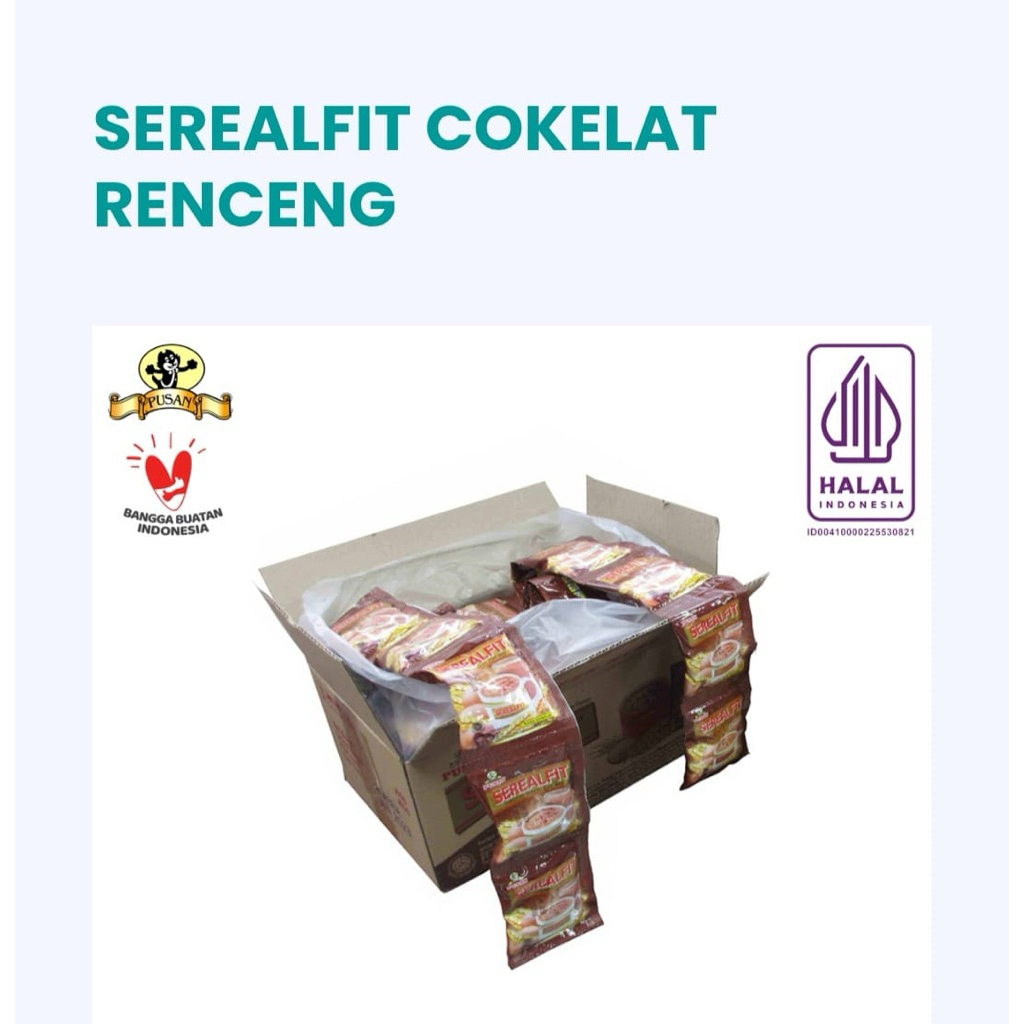 

Sereal Realfit - Vanilla & Coklat | 1 Renceng = 10 Pcs