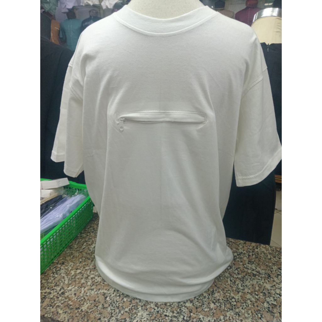 Kaos Oblong/Kaos Dalaman Berkantong Pria Kualitas premium Perlengkapan Haji Dan Umrah Pria