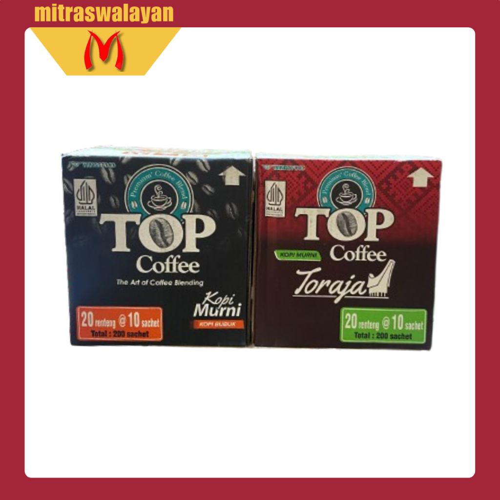 

Top Coffee Murni Mini 1 renceng isi 10 pcs @6,5 gr l KEMASAN KARTON