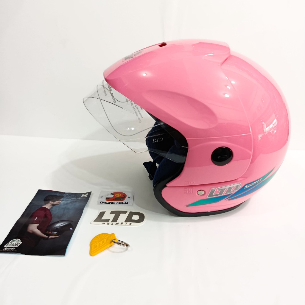 HELM LTD SPORTS 100% ORIGINAL warna pink