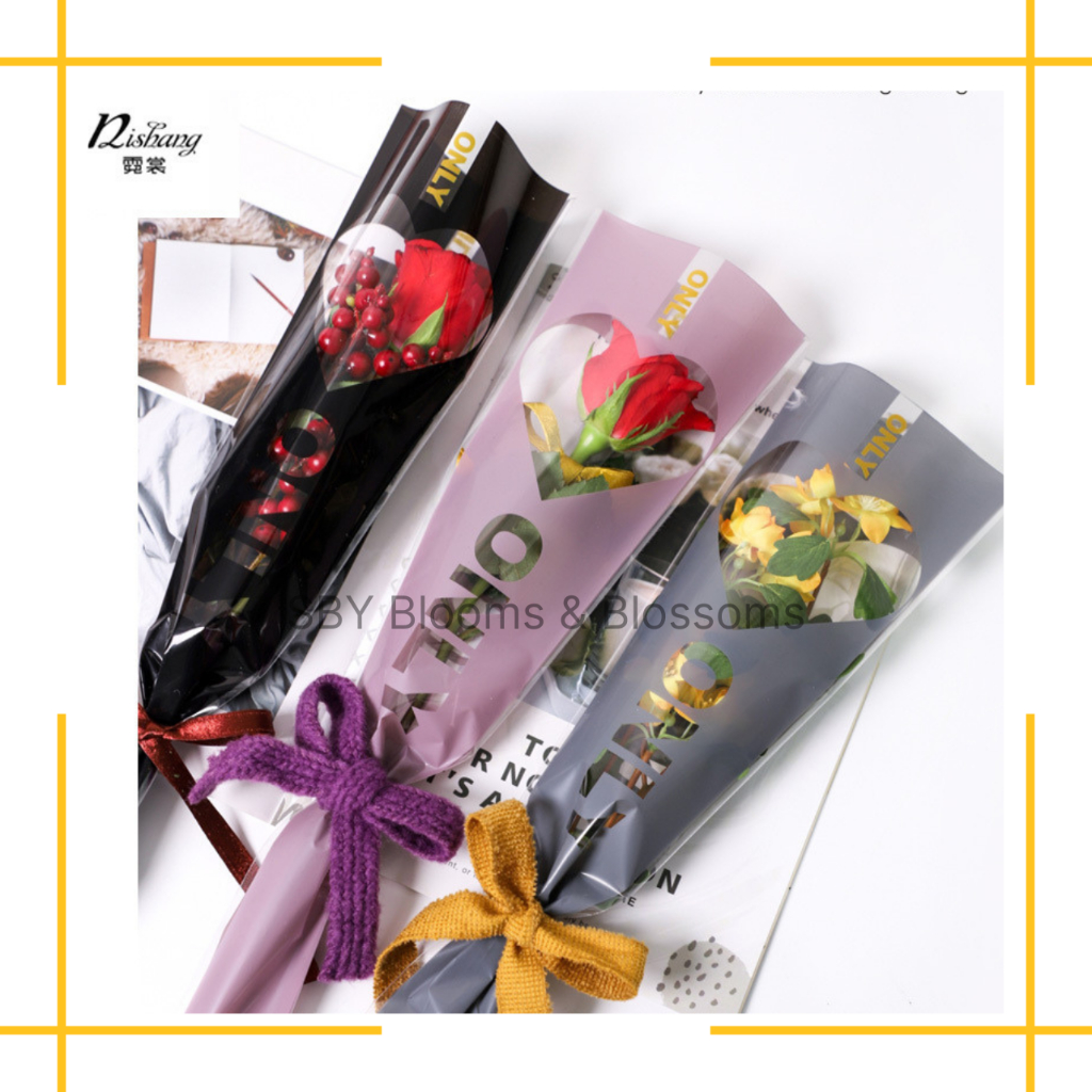 

SF17 Flower Wrapping Plastik Mini Buket Mawar Plastik Bungkus Bunga Artificial Ecer Per Pcs/ Plastik Bucket Mini Bunga