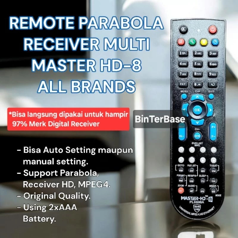 Remote remot Receiver Parabola Multi HD MPEG4 Master HD 8 Universal Digital matrix venus goldsat sem