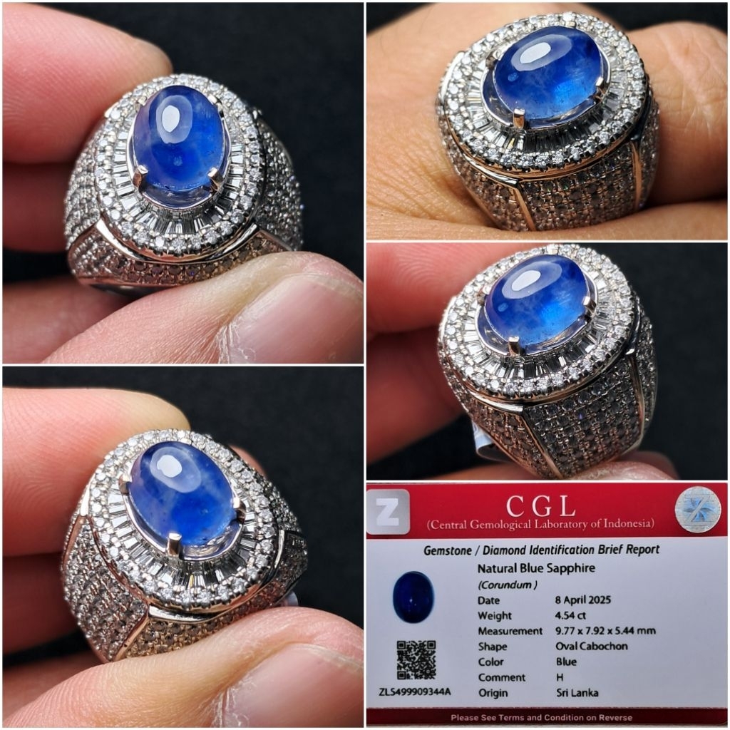 Natural Blue Sapphire Ceylon Srilanka 4.54cts memo CGL