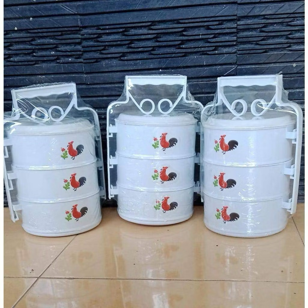 rantang ayam jago plastik 3 susun