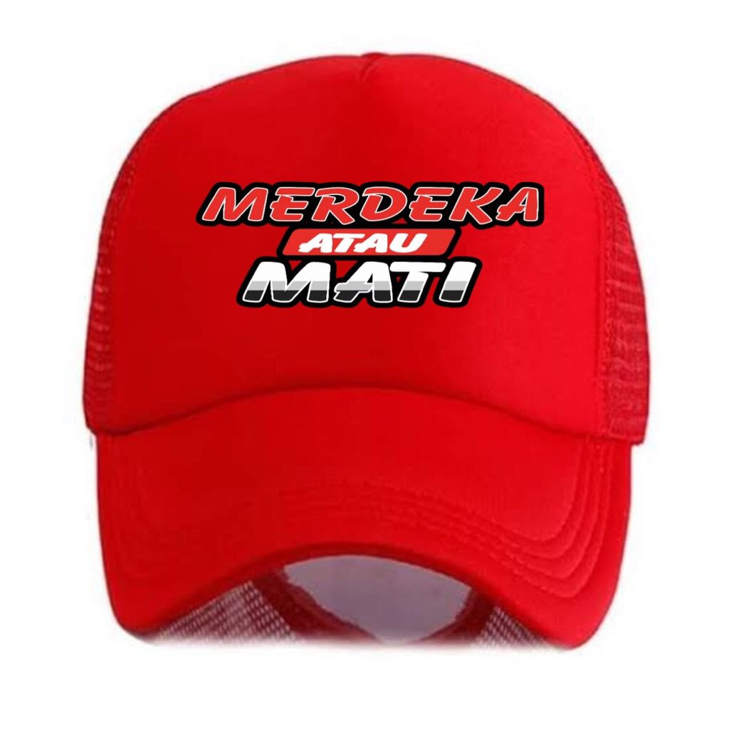 Topi Trucker Jaring HUT RI Kemerdekaan 80/ Topi Merdeka Atau Mati/ Topi 17 A
