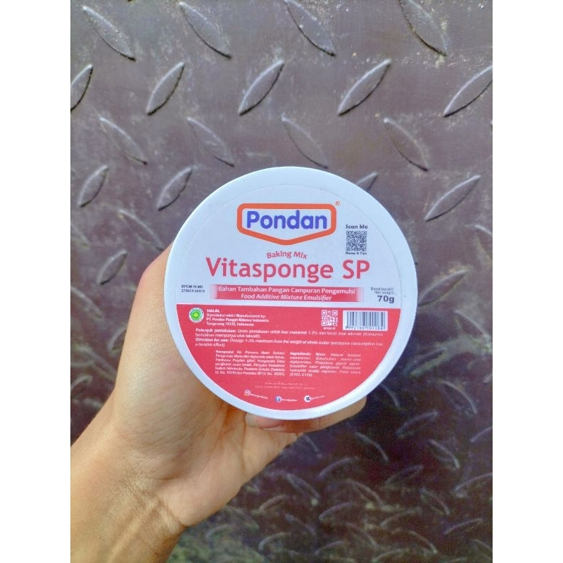 

[oddsolshop] pekanbaru/Pondan Vitasponge Vita Sponge Cake Emulsifier 70Gram Pengemulsi Bahan Kue Mix