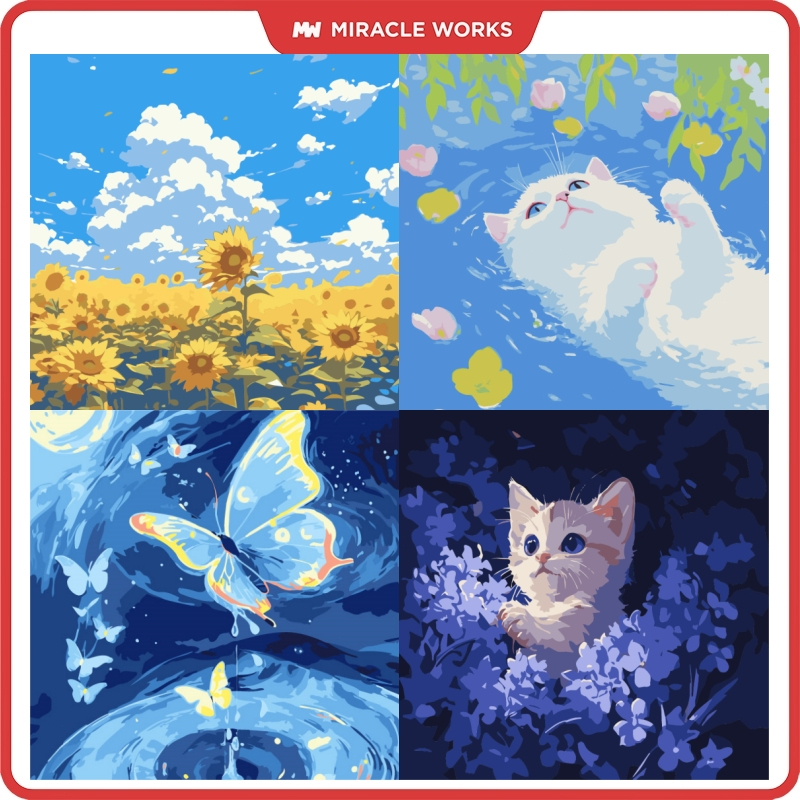 

MW Paint By Number Kit 20x20cm Lukisan Kanvas DIY Digital Painting Kit