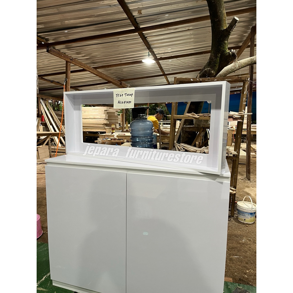 meja aquarium + tutup aquarium