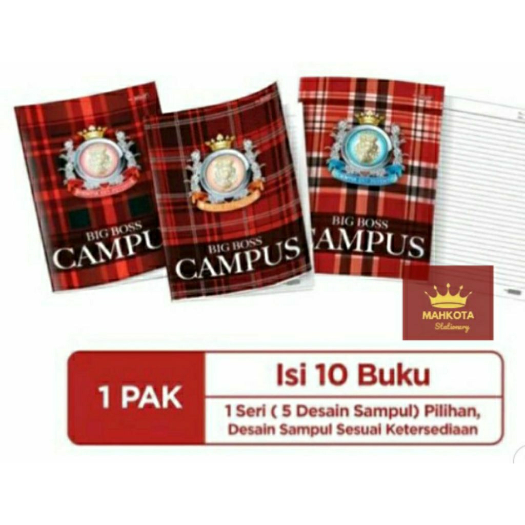 

Buku Tulis Big Boss Campus/isi 36 lbr/Write Book BigBoss/Motif Campur