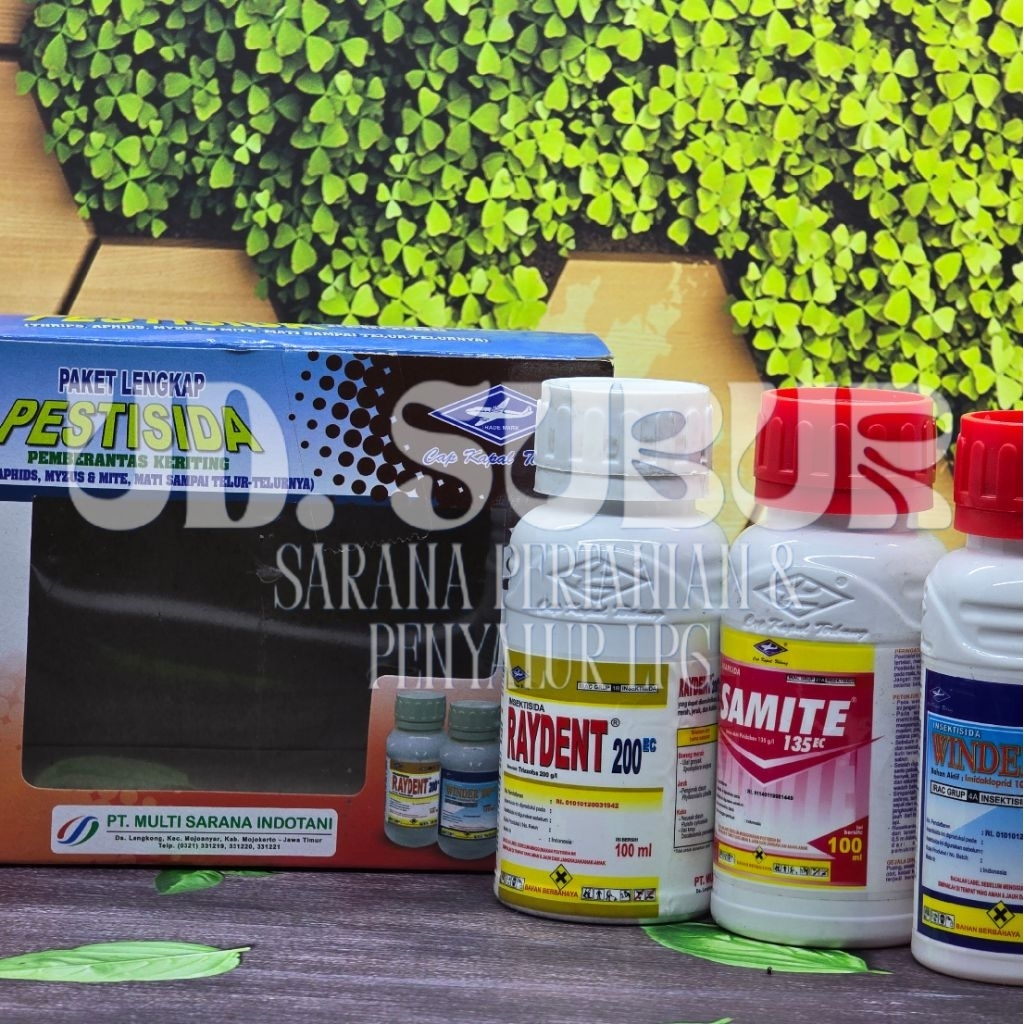 Paket Pestisida Insektisida terlengkap untuk memberantas keriting pada tanaman, isi 3 jenis (samite,